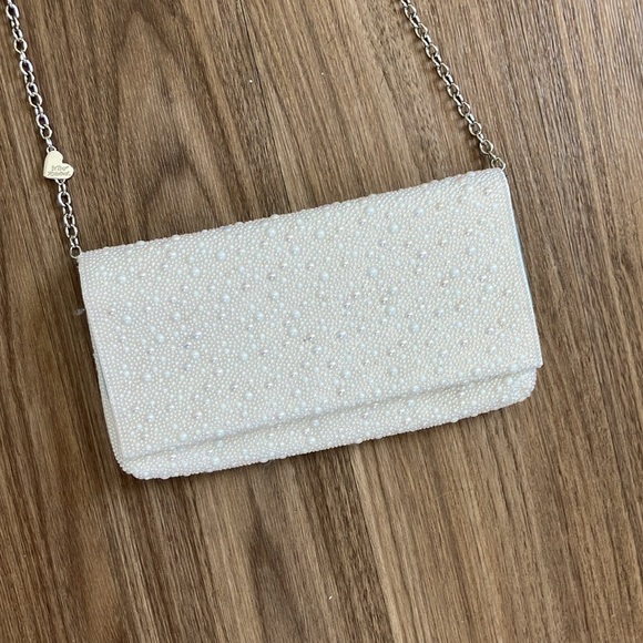 Betsey Johnson White Soft Pearl Clutch - Picture 3 of 11